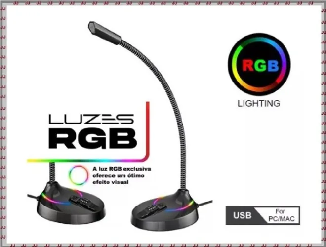 Microfone de mesa Rgb Lemox Gt-gka