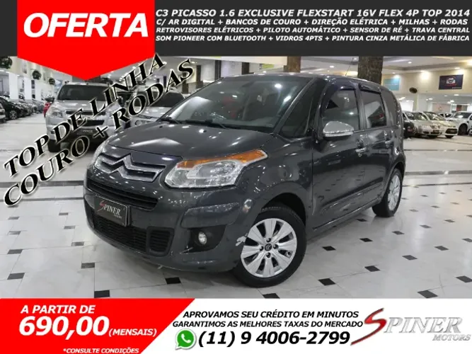 Citroen C3 Picasso 1.6 Exclusive FlexStart 16v Flex 4p Top de Linha