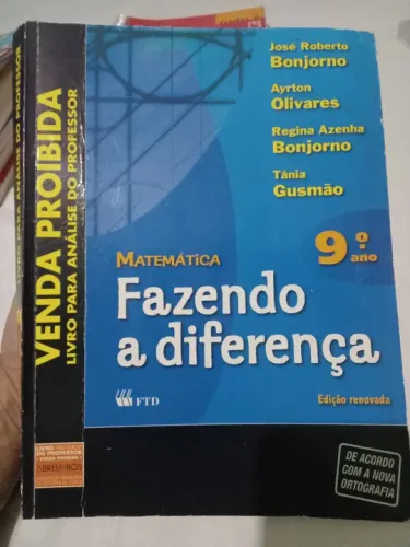 Livro Matemática 9 Ano Fazendo a Diferença - Edição Renovada ftd