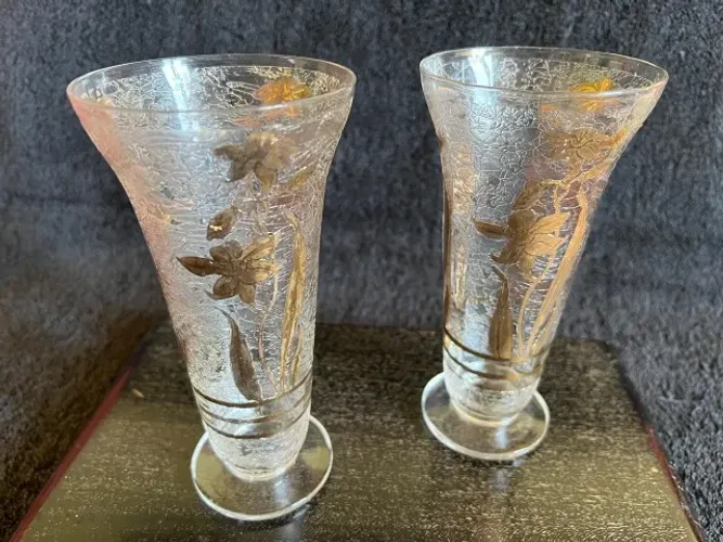 Conjunto de Tulipas (cristal coreano anos 60)