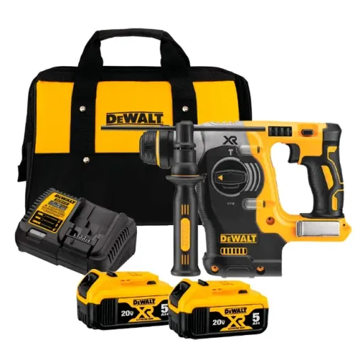 Kit Martelete Perfurador Rompedor Sds Plus 20V 2 Baterias 5Ah 2,1J Brushless Bolsa Dewalt