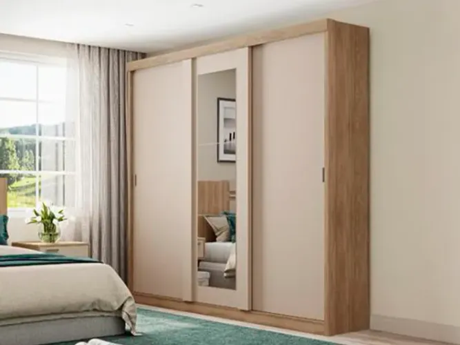 Guarda Roupa Casal 3 Portas Caíque a43