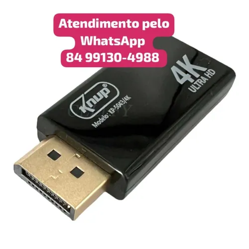 Adaptador DisplayPort para HDMI 4K Ultra HD Knup - Novo