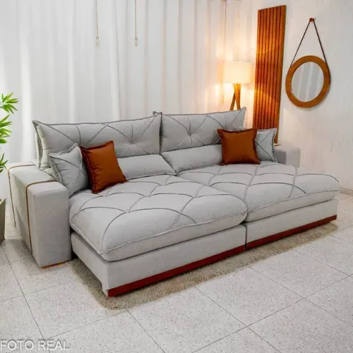 sala sofa retratil e reclinavel de 6 lugares