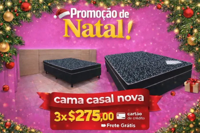 Queima de estoque hoje cama casal nova 