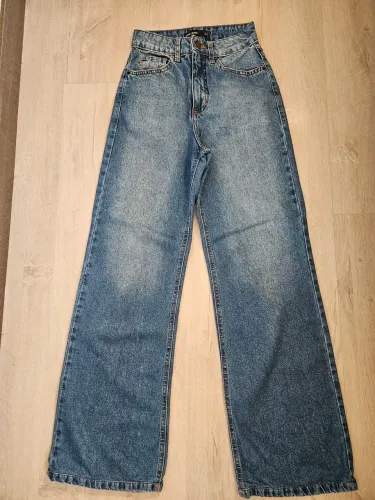 Calça Jeans Wide Leg Azul Claro