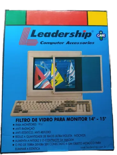 Tenho bastante! Telas Vidro Antirreflexo Antiestática Monitores De 14" E 15"