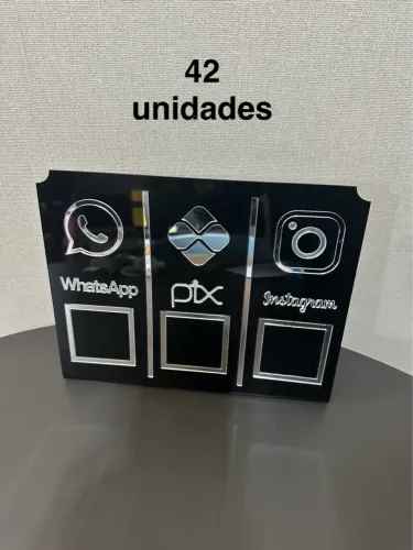 Placa acrílica Pix - Lote com 110 unidades