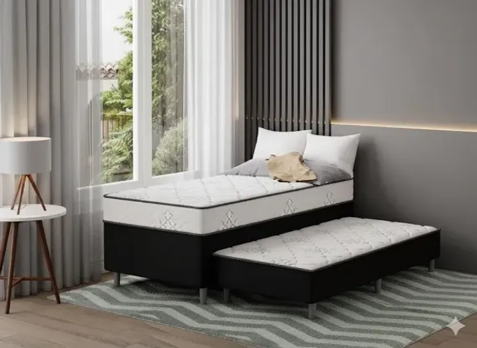 Cama Box Solteiro com Auxiliar (PARCELA EM ATÉ 10X SEM JUROS)