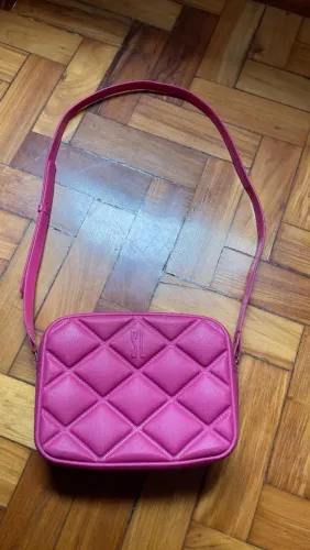 Bolsa de Ombro Rosa plástico siliconado