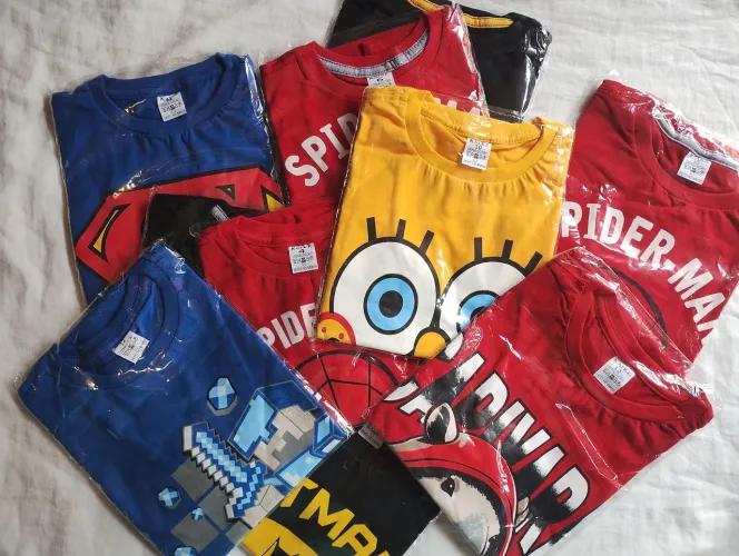 Camisa infantil 100% algodão 4 a 12