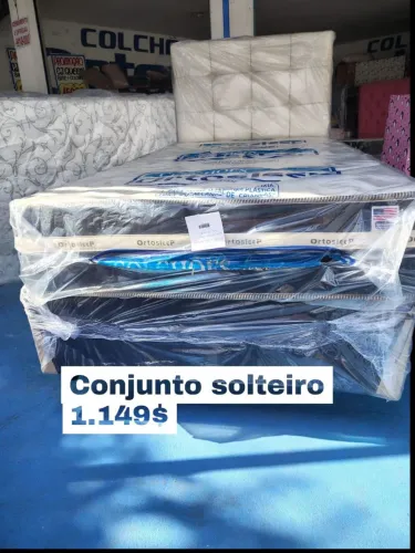 Cama solteiro colchão molas ensacadas