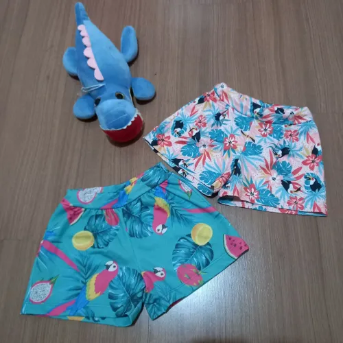 Shorts estampados infantis - Verão