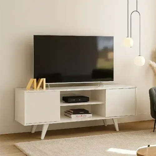 Rack Lisboa Calacata/Off White (Frete grátis)