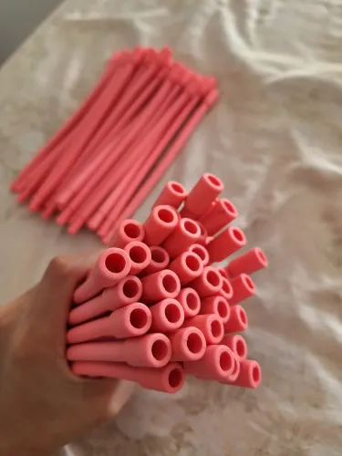 Bigudinho de Cabelo Cachos Circular N2 - Kit com 2 Pacotes (72 unidades)