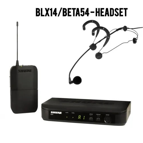 Sistema Shure Original BLX14/Beta 54 Headset Profissional Supercardioide 