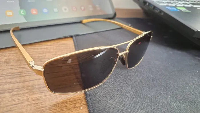 Óculos de Sol Masculino Dourado