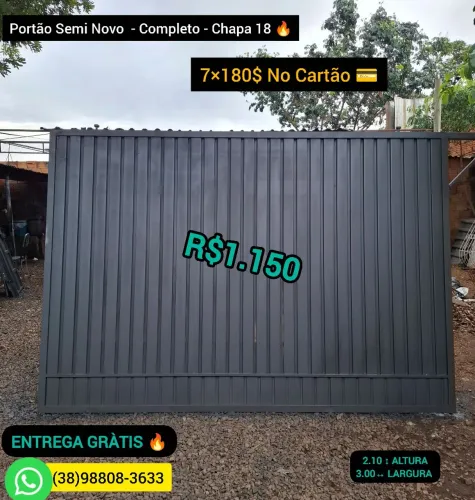 Portão Grande Chapa 18 Reformado !