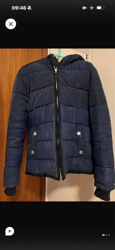 Jaqueta grossa Zara azul escura