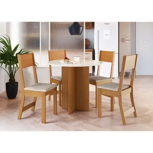 CONJUNTO MESA ALICE COM 4 CADEIRAS R$619,90 Á VISTA PAGA SÓ NA ENTREGA EM ATÉ 12x
