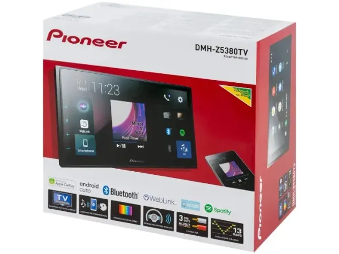 Central Multimídia Pioneer 2 DIN TV Digital - Bluetooth 6,8? Touch USB DMH- Z5380TV