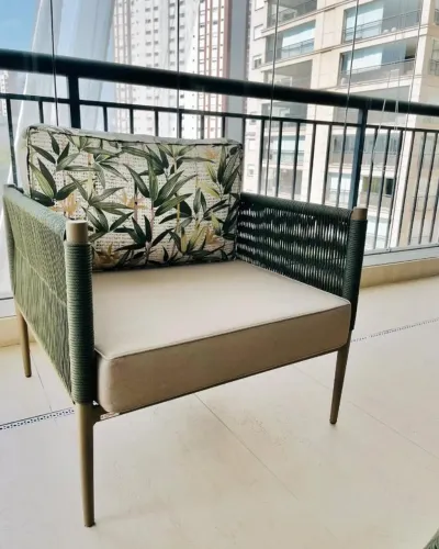 POLTRONA DE CORDA NÁUTICA - BARRA TUBULAR 
