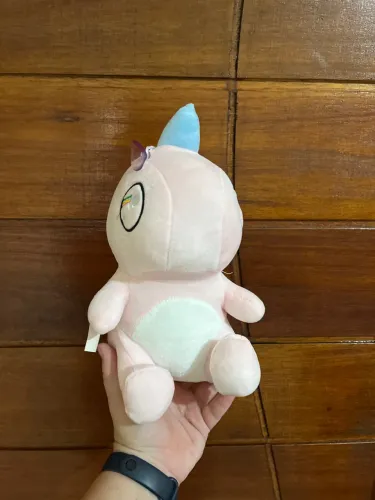 Pelúcia Dino Unicórnio Rosa - Brinquedo para Bebês e Crianças