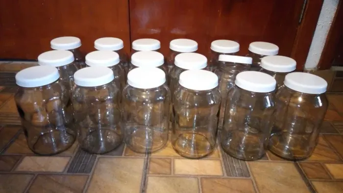 Potes de conserva 3 litros, tampa metálica e plástico 