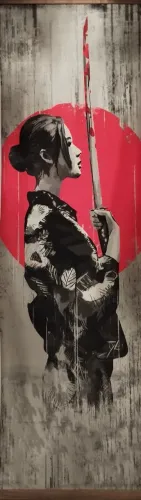 Poster em lona gueixa japonesa