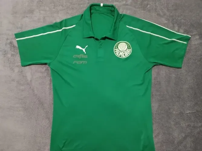 Camisa Oficial Palmeiras Puma, tamanho M (51x73cm).