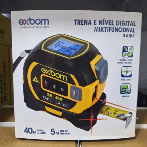 Trena Laser Digital até 40 Metros com Nível Laser