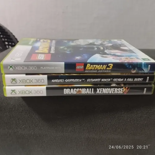 3 Jogos Xbox 360 - Lego Batman 3, Naruto e Dragon Ball