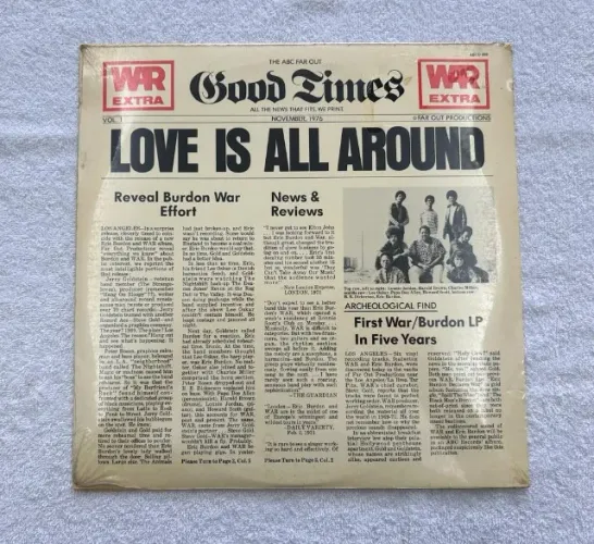 Disco de Vinil War e Eric Burdon - Love Is All Around - de época LACRADO