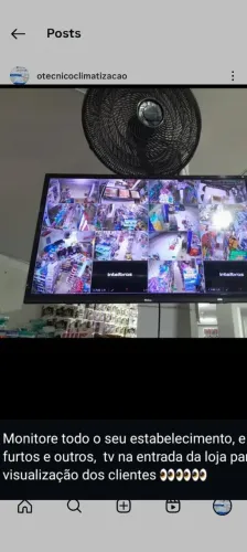 Instalação de câmeras de segurança