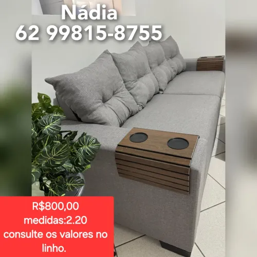 Sofá Cinza 2.20m ,,, escolha a cor que combina com vc