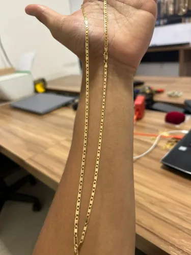 Corrente Piastrine Ouro 18K - 12g - 60cm