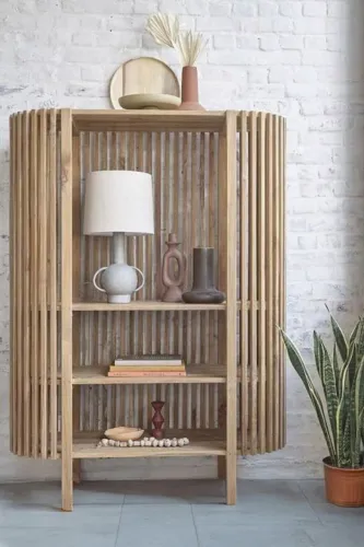 Estante de Madeira com Design Moderno