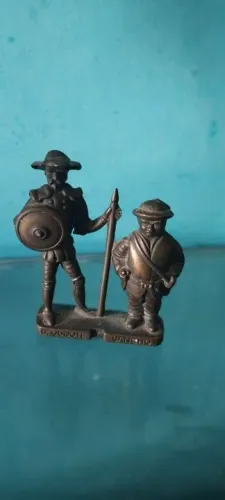 Par de Esculturas em Bronze - Don Quixote e Sancho Pança