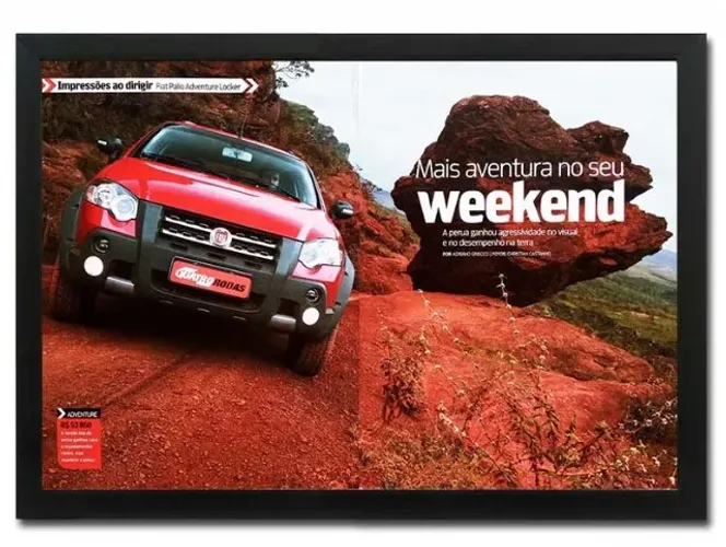 Palio Weekend Sport ou Adventure - Quadro decorativo com propaganda/matéria de revista
