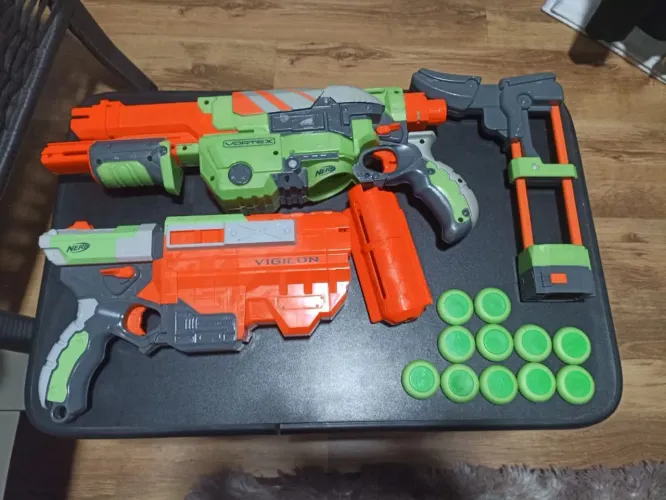 Kit 2 Nerf - vortex e vigilon e discos