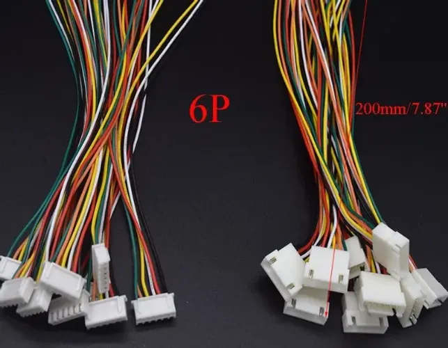 Conector Jst Xh 2.54mm 6 Vias Macho Fêmea Cabo 20cm Arduino Automação COD-CP638