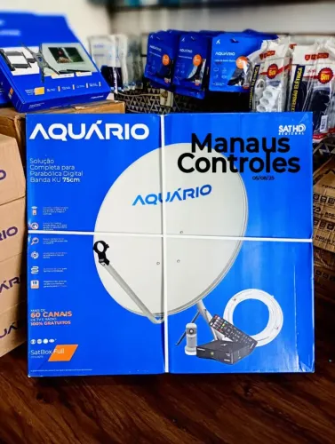 Antena Parabólica Digital Aquário Banda KU 75cm