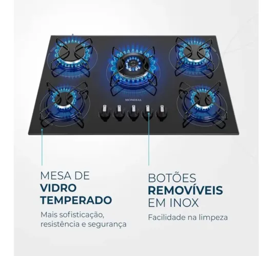 Cooktop Mondial na caixa com nota