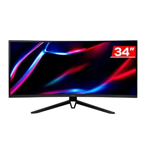Monitor Gamer Led 34", 120Hz, 1Ms, Acer Curvo Nitro Ed343C, Va, Ultra Wide, Qhd, Dp, Hdmi,