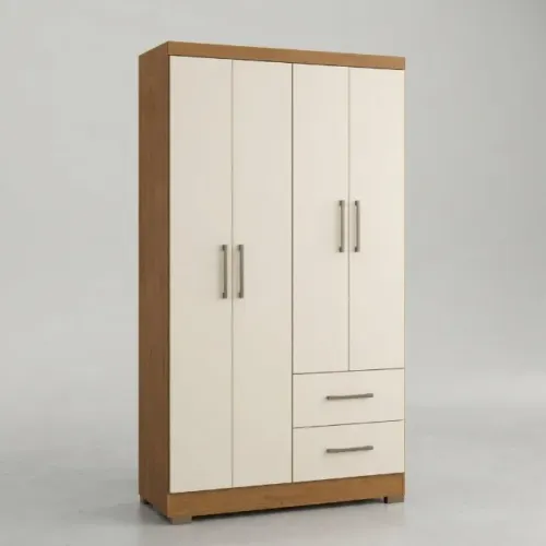 NOVO! Guarda Roupa Vitoria Noce/Perola!