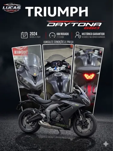 Triumph Daytona 660 2024 - negócio em carro e moto!