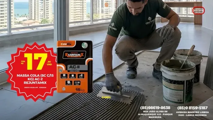Massa Cola AC-II Rejuntamix 15kg - Colamix Flex - R$ 17,90 à vista