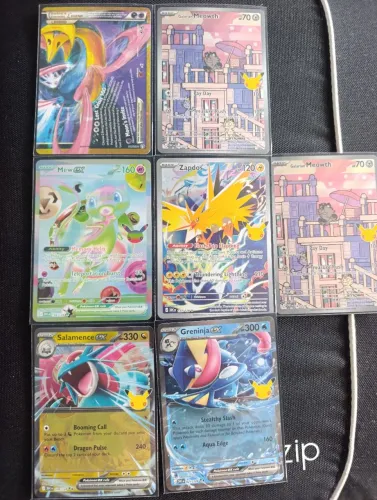 Cartas pokémon 30 anos, Lugia, Mew futurista e etc...