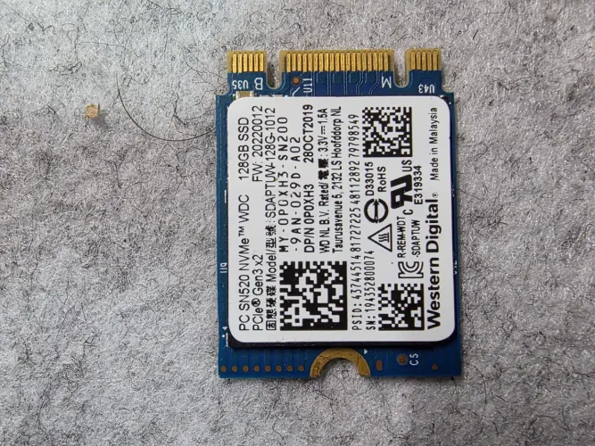 SSD NVMe 128GB M.2 2230 Western Digital SN520