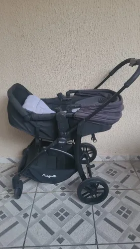 Carrinho de bebê 3 em 1 - bebê conforto, carrinho e moisés